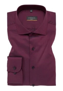 Eterna Struktur Slim Fit - Zakelijk Overhemd - Bordeaux -Eterna 9852975bdba14a0a9c37621209037047