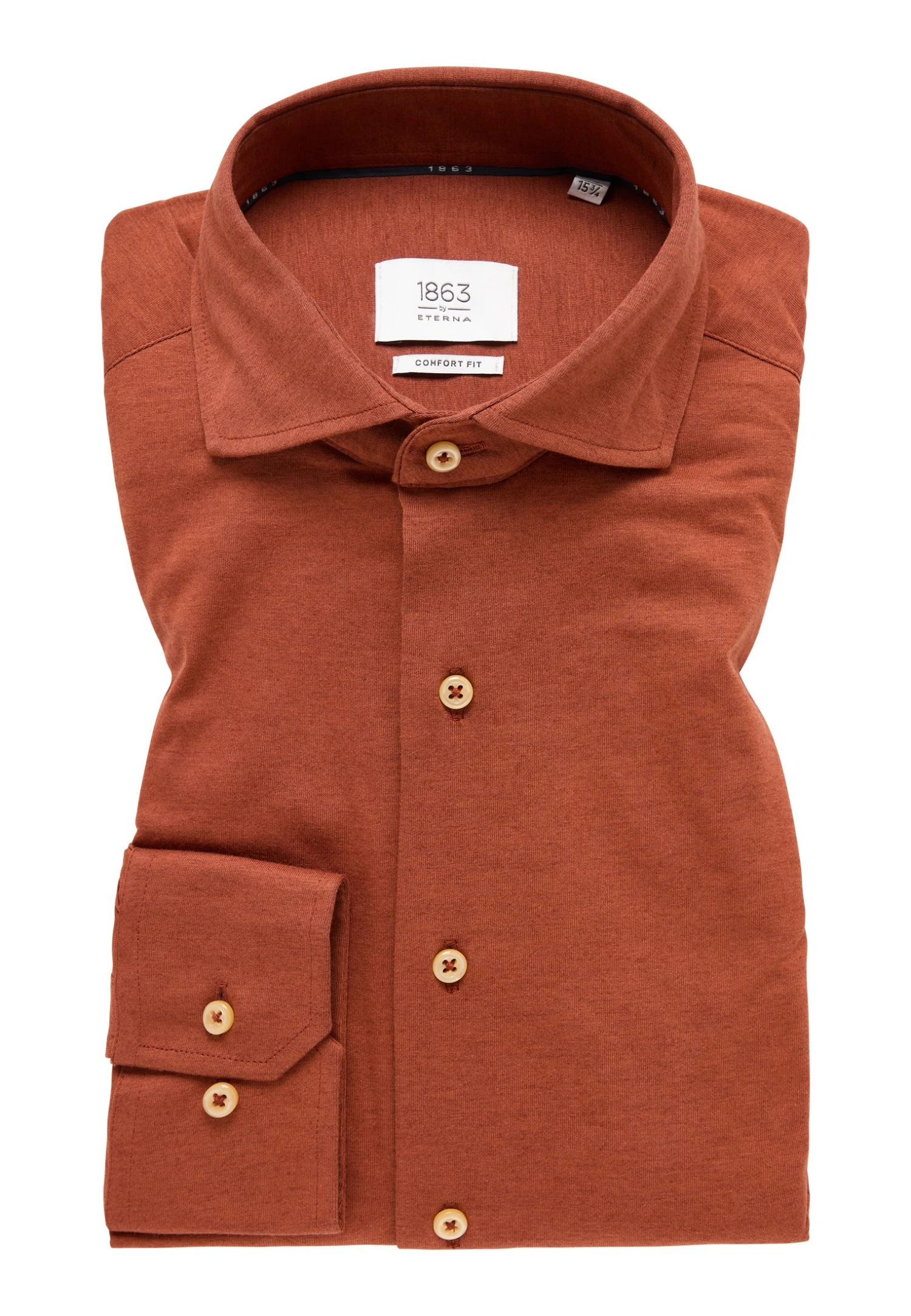 Eterna Soft Tailoring Comfort Fit - Overhemd - Terracotta 8 Eterna Soft Tailoring Comfort Fit - Overhemd - Terracotta - Afbeelding 6