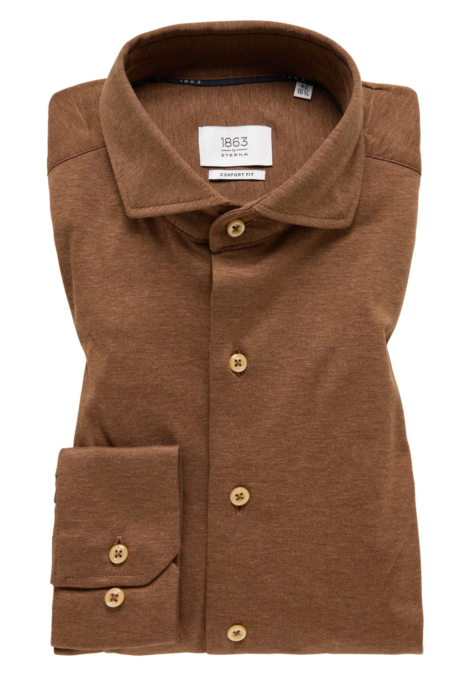 Eterna Langarm Comfort Fit - Overhemd - Hazelnut 8 Eterna Langarm Comfort Fit - Overhemd - Hazelnut - Afbeelding 6