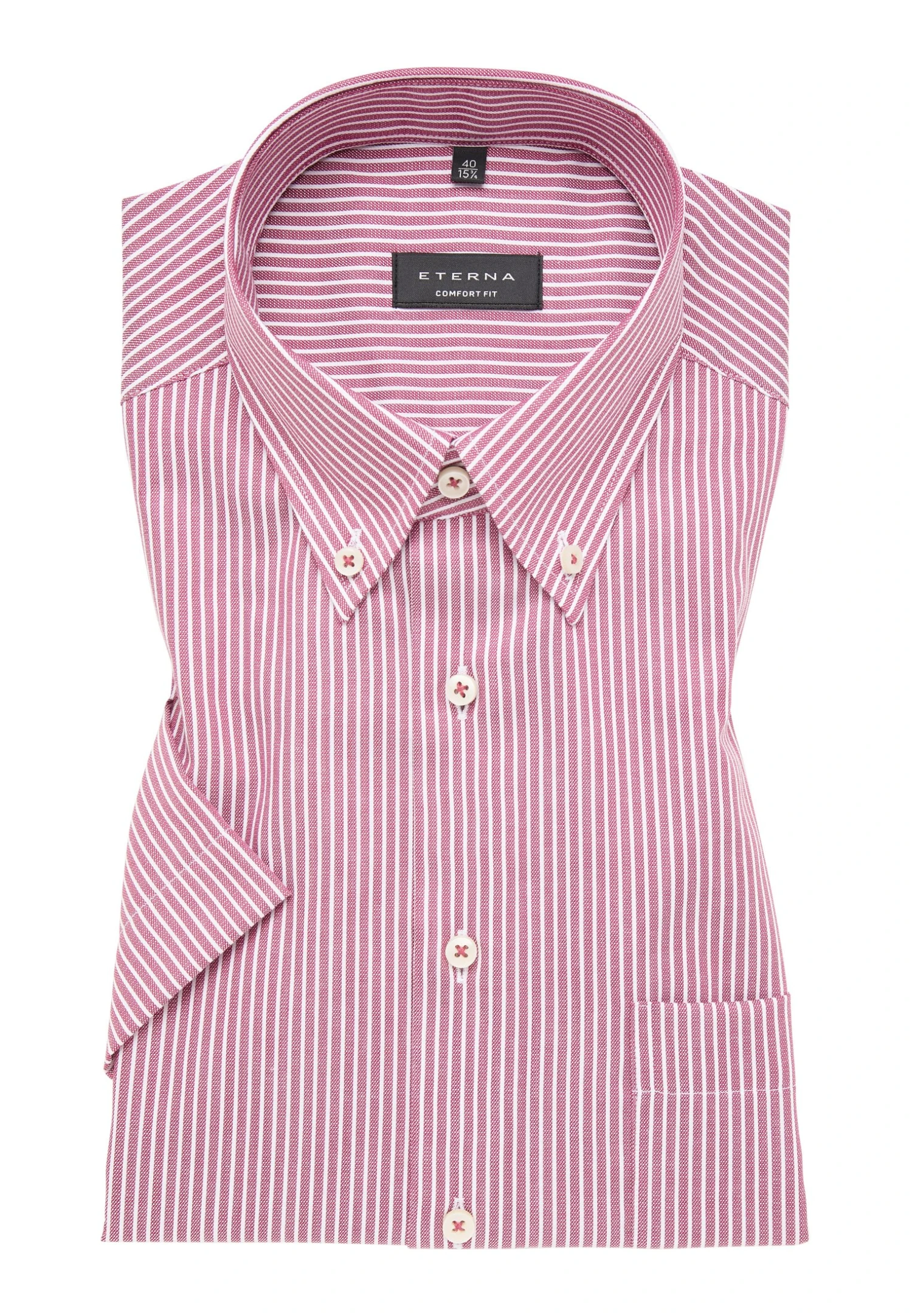 Eterna Gestreiftes Comfort Fit - Overhemd - Rot 8 Eterna Gestreiftes Comfort Fit - Overhemd - Rot - Afbeelding 6