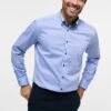 Eterna Unifarbenes Pinpoint Comfort Fit - Overhemd - Blau -Eterna 9e1ae5de4e614866a97fb7edcc342c11