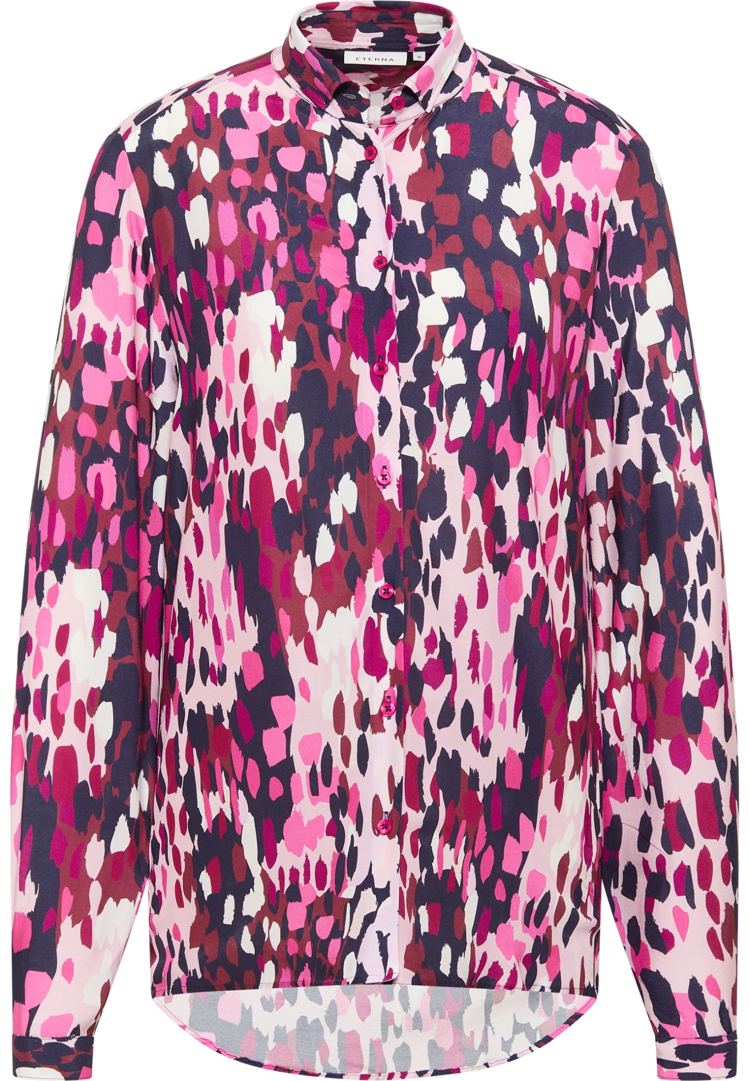 Eterna Print Classic Fit - Overhemdblouse - Navy 6 Eterna Print Classic Fit - Overhemdblouse - Navy - Afbeelding 4