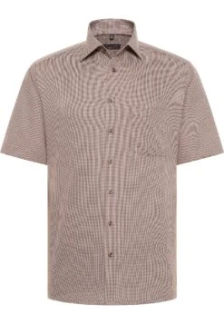 Eterna Strukturiertes Kurzarm Modern Fit - Overhemd - Caramell -Eterna 9ed777d04e5647a5847ca891ac2b6c65