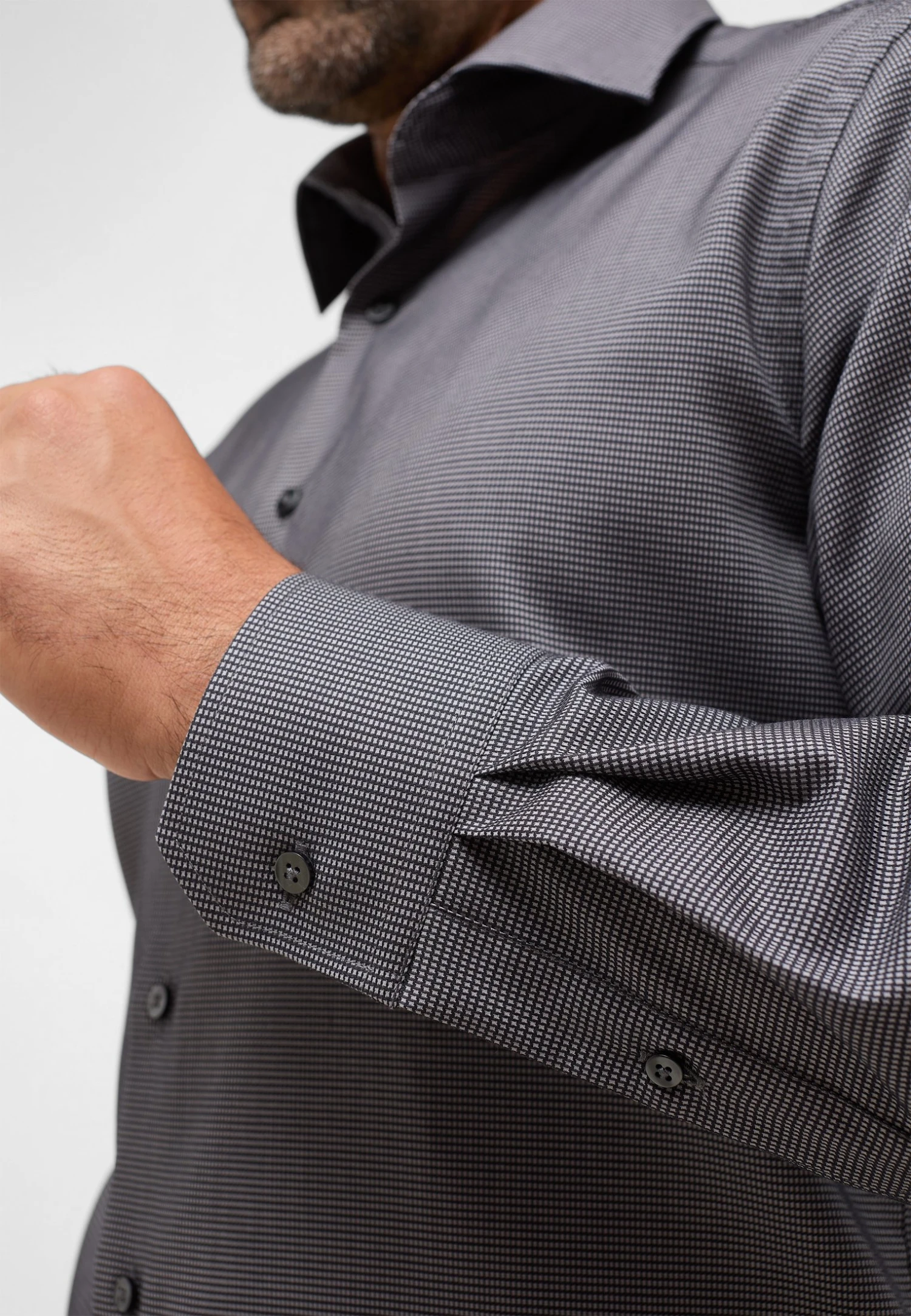 Eterna Modern Fit - Overhemd - Grau 5 Eterna Modern Fit - Overhemd - Grau - Afbeelding 3