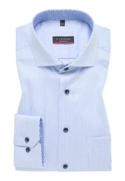 Eterna Gestreiftes Modern Fit - Overhemd - Hellblau -Eterna a1484c8c66f841f8b6d7e0a04903135f