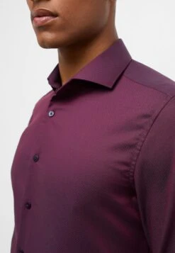 Eterna Struktur Slim Fit - Zakelijk Overhemd - Bordeaux -Eterna a2486d08b7504b708c70b82e1b5806c6