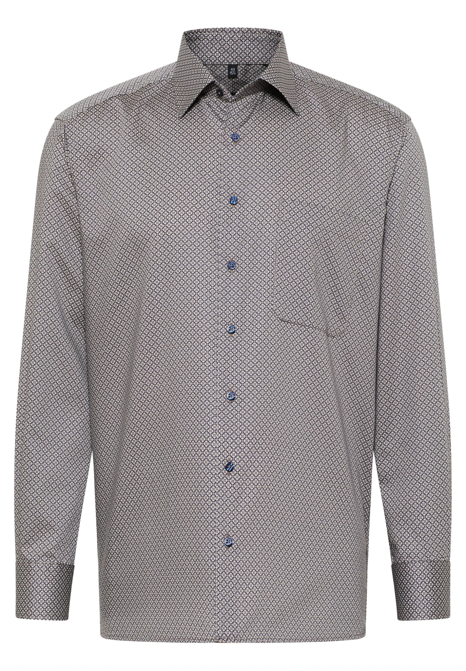 Eterna Bedrucktes Comfort Fit - Overhemd - Beige 6 Eterna Bedrucktes Comfort Fit - Overhemd - Beige - Afbeelding 4