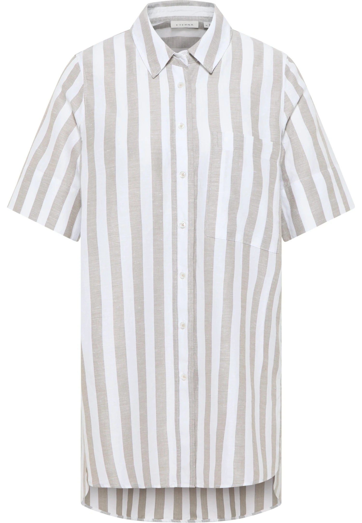 Eterna Loose Fit - Overhemdblouse - Khaki 6 Eterna Loose Fit - Overhemdblouse - Khaki - Afbeelding 4