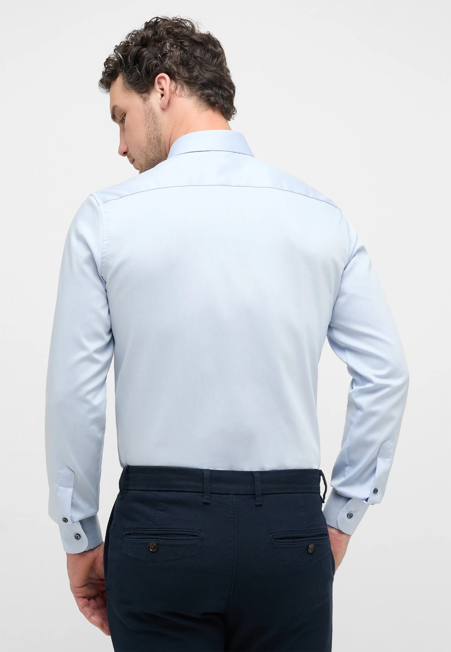 Eterna Slim Fit - Zakelijk Overhemd - Himmelblau 4 Eterna Slim Fit - Zakelijk Overhemd - Himmelblau - Afbeelding 2