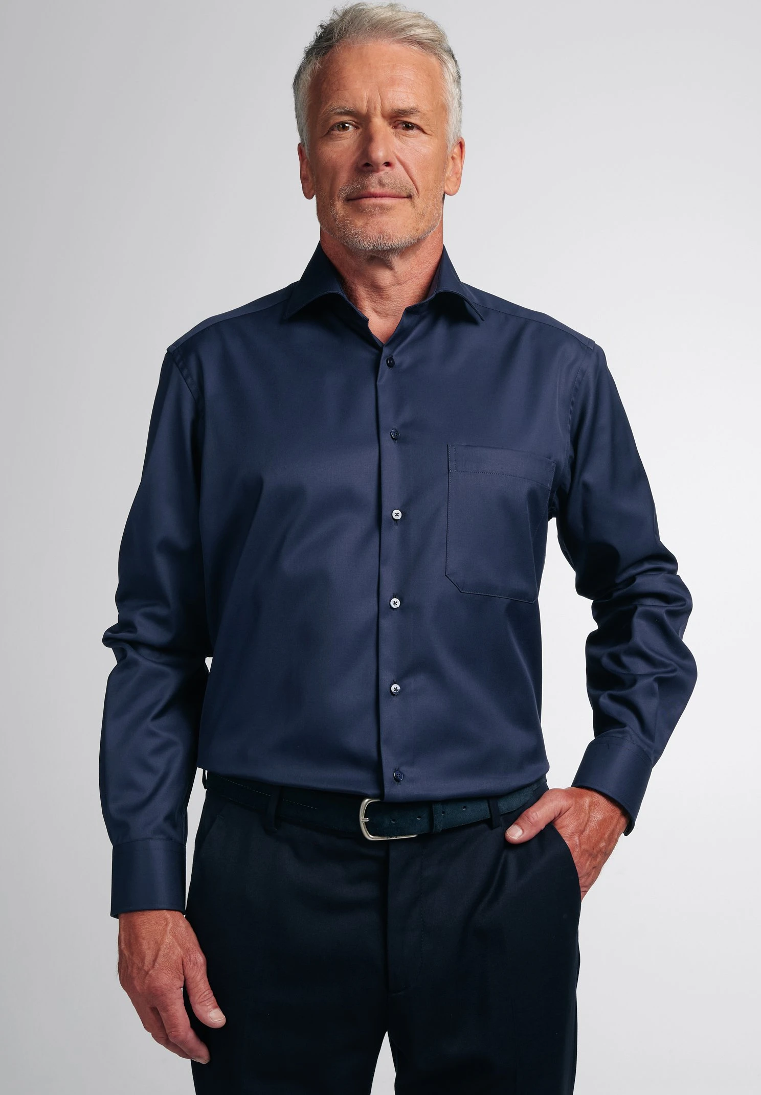Eterna Langarm Comfort Fit - Zakelijk Overhemd - Blau 3 Eterna Langarm Comfort Fit - Zakelijk Overhemd - Blau