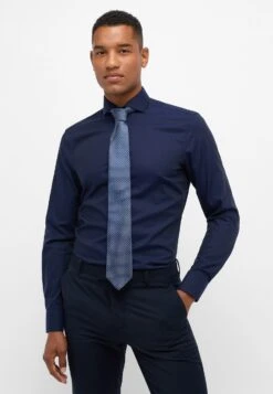 Eterna Pinpoint Slim Fit - Zakelijk Overhemd - Dunkelblau