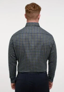 Eterna Kariertes Tailoring Modern Fit - Overhemd - Dunkelblau -Eterna a5fb29c6eee942c9958b03c35009e206