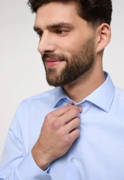 Eterna Unifarbenes Cover- Overhemd - Hellblau -Eterna a6a3e9ca629b4f9ab1942063a5578921