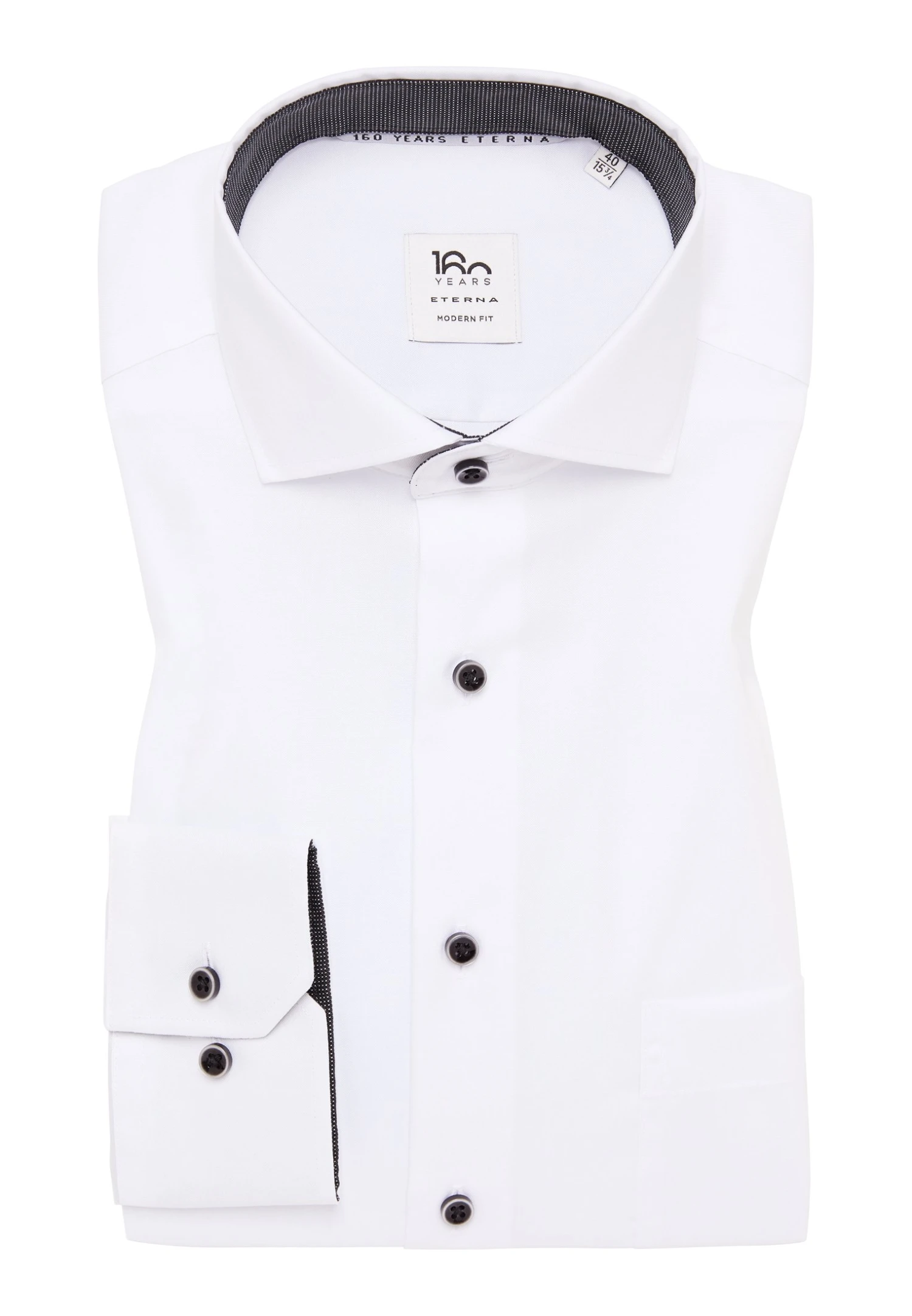 Eterna Pinpoint Modern Fit - Overhemd - Weiß 8 Eterna Pinpoint Modern Fit - Overhemd - Weiß - Afbeelding 6