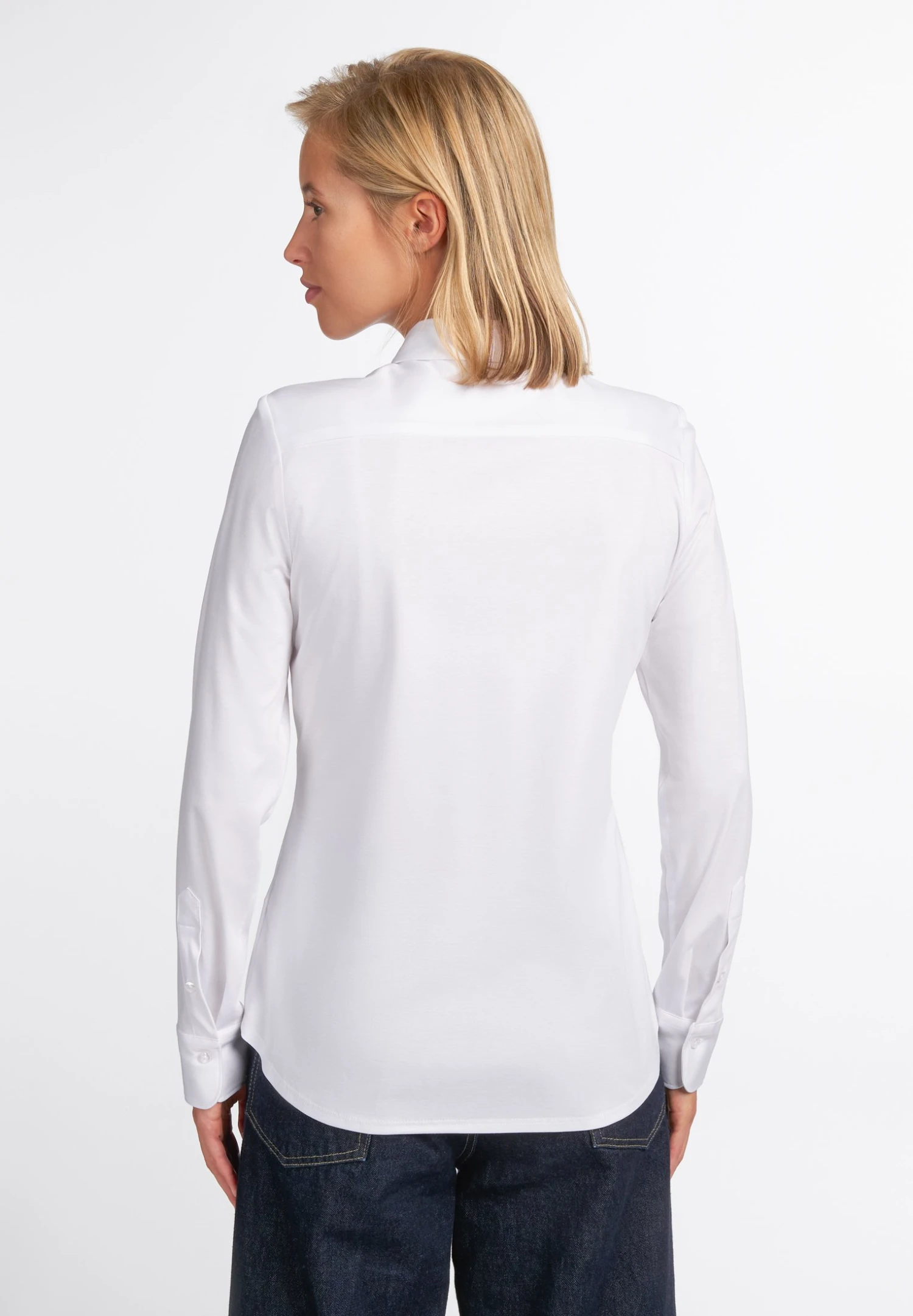 Eterna Langarm Modern Classic - Overhemdblouse - Weiß 4 Eterna Langarm Modern Classic - Overhemdblouse - Weiß - Afbeelding 2