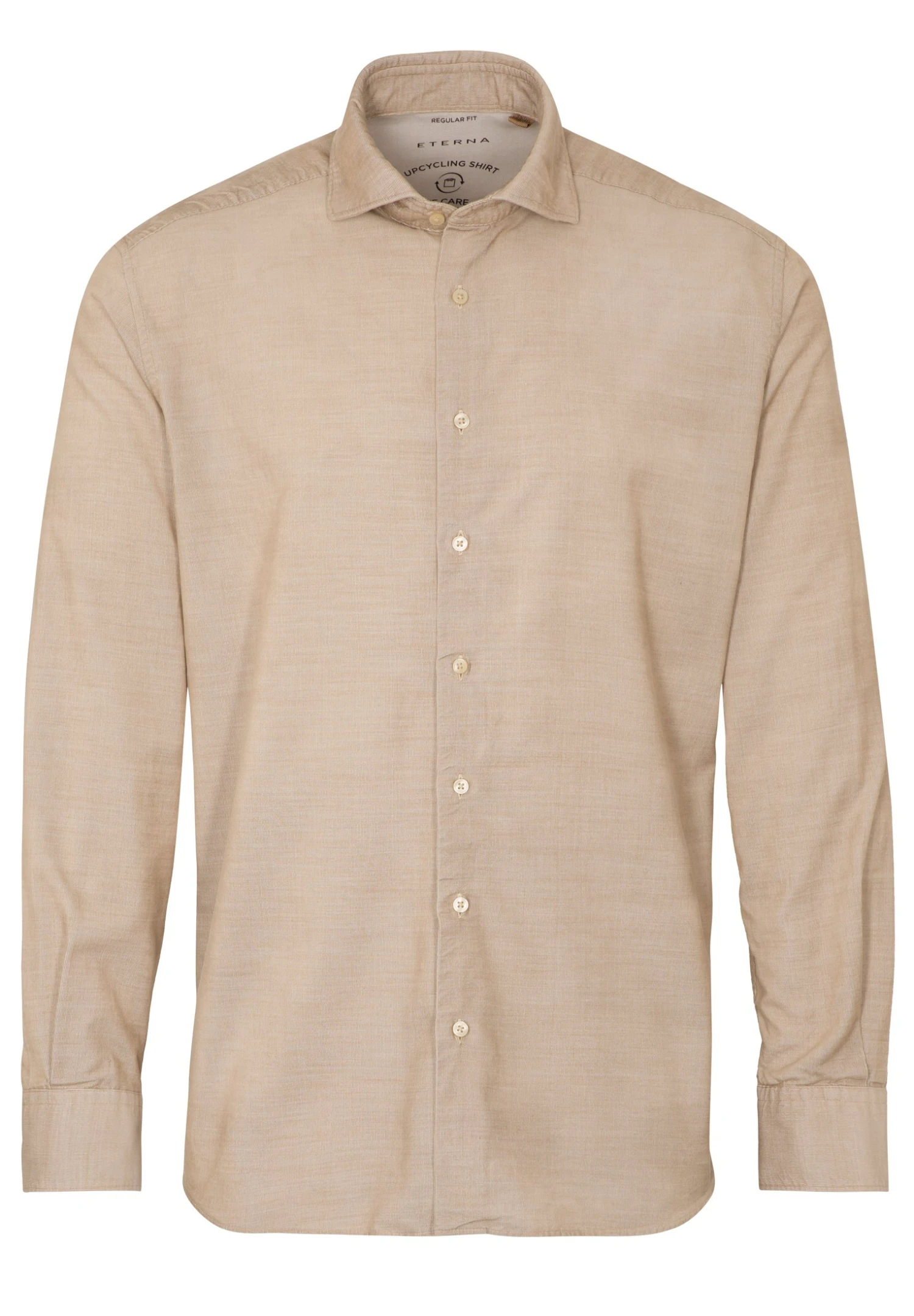 Eterna Langarm Regular Fit - Overhemd - Beige 5 Eterna Langarm Regular Fit - Overhemd - Beige - Afbeelding 3