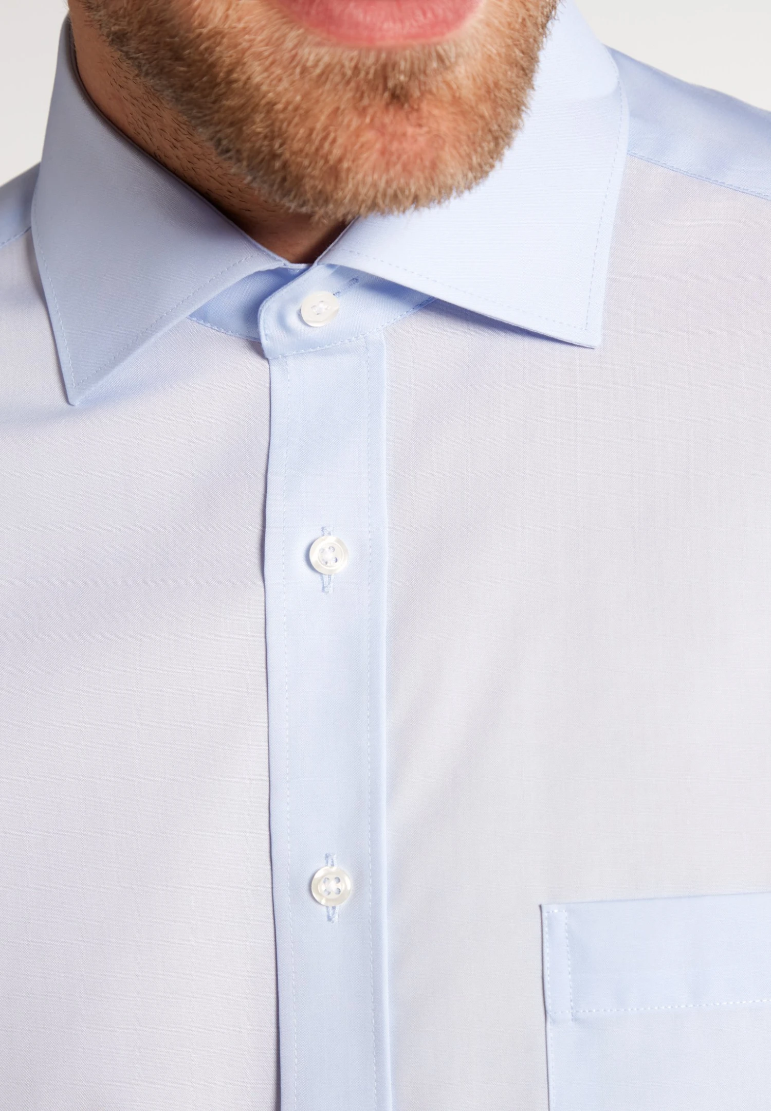 Eterna Zakelijk Overhemd - Hellblau Uni 5 Eterna Zakelijk Overhemd - Hellblau Uni - Afbeelding 3