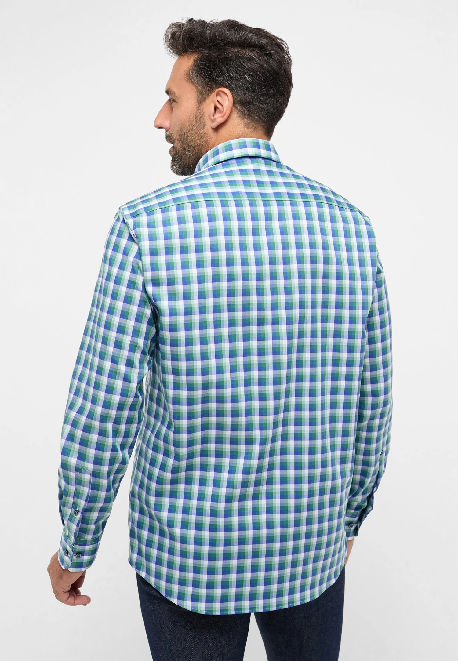 Eterna Pinpoint Comfort Fit - Overhemd - Grün 4 Eterna Pinpoint Comfort Fit - Overhemd - Grün - Afbeelding 2