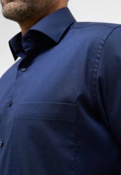 Eterna Struktur Comfort Fit - Zakelijk Overhemd - Navy -Eterna ab29bb015f45475cbc44b4afc2479c71
