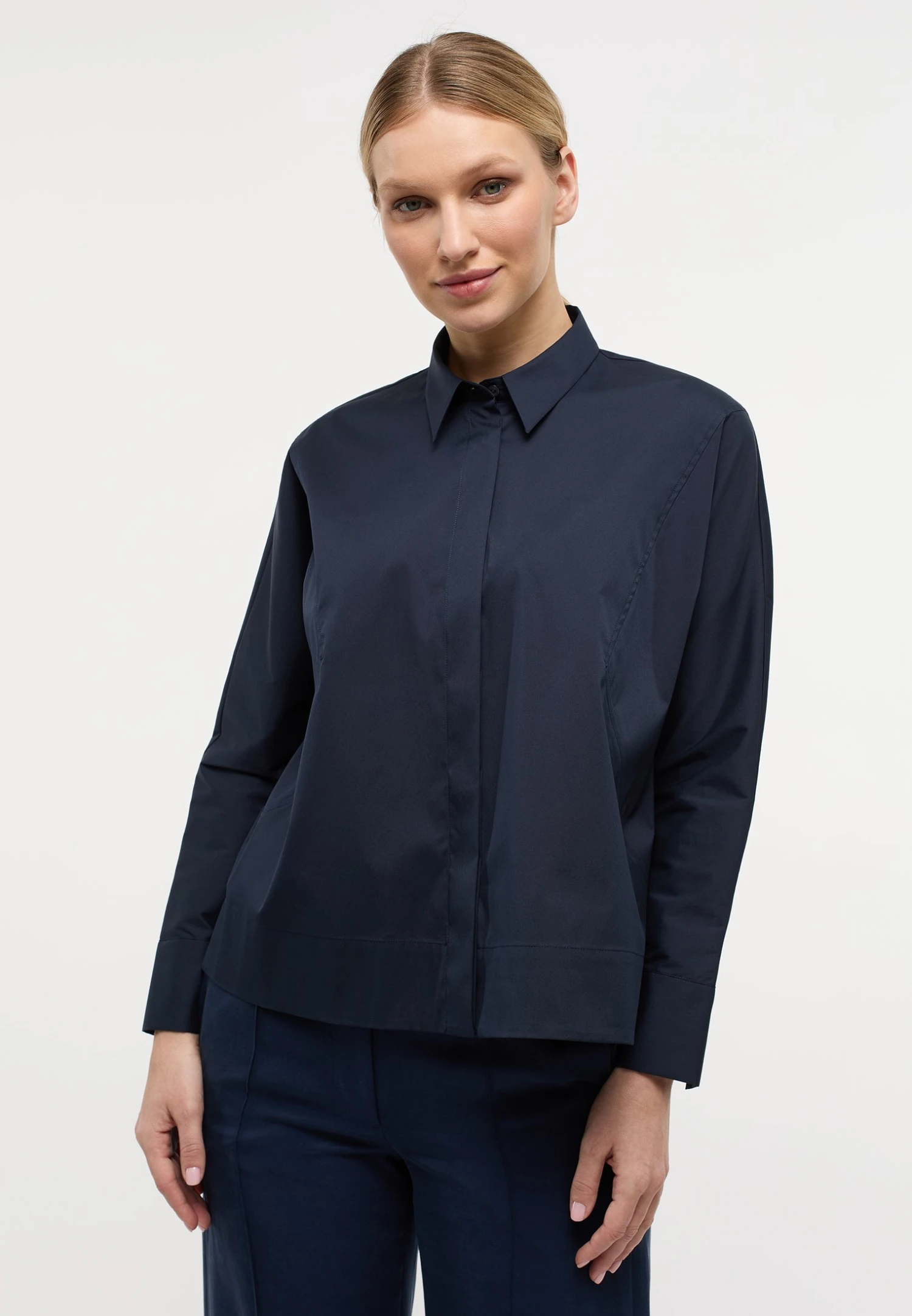 Eterna Classic Fit - Overhemdblouse - Navy 3 Eterna Classic Fit - Overhemdblouse - Navy