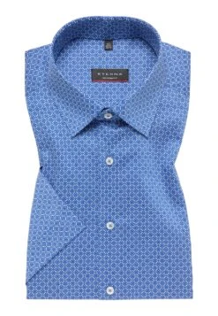Eterna Bedrucktes Twill Kurzarm Modern Fit - Overhemd - Hellblau -Eterna ab93158bba4248c1b21a1fb41dcaf521