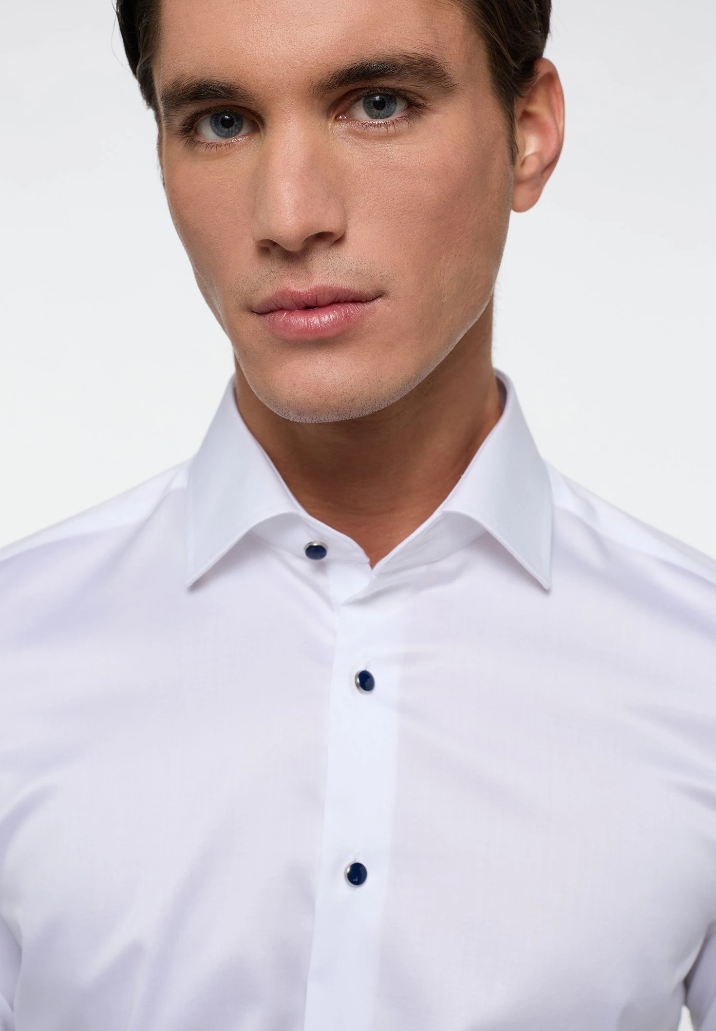 Eterna Unifarbenes Gentle- Overhemd - Weiß 5 Eterna Unifarbenes Gentle- Overhemd - Weiß - Afbeelding 3