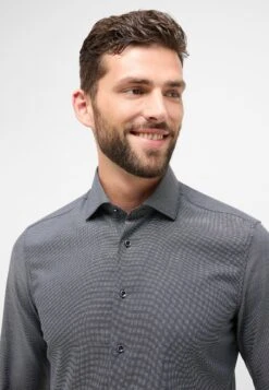 Eterna Strukturiertes - Overhemd - Graphit -Eterna acec29cb70ba4f8099a7f32bd06ef8eb