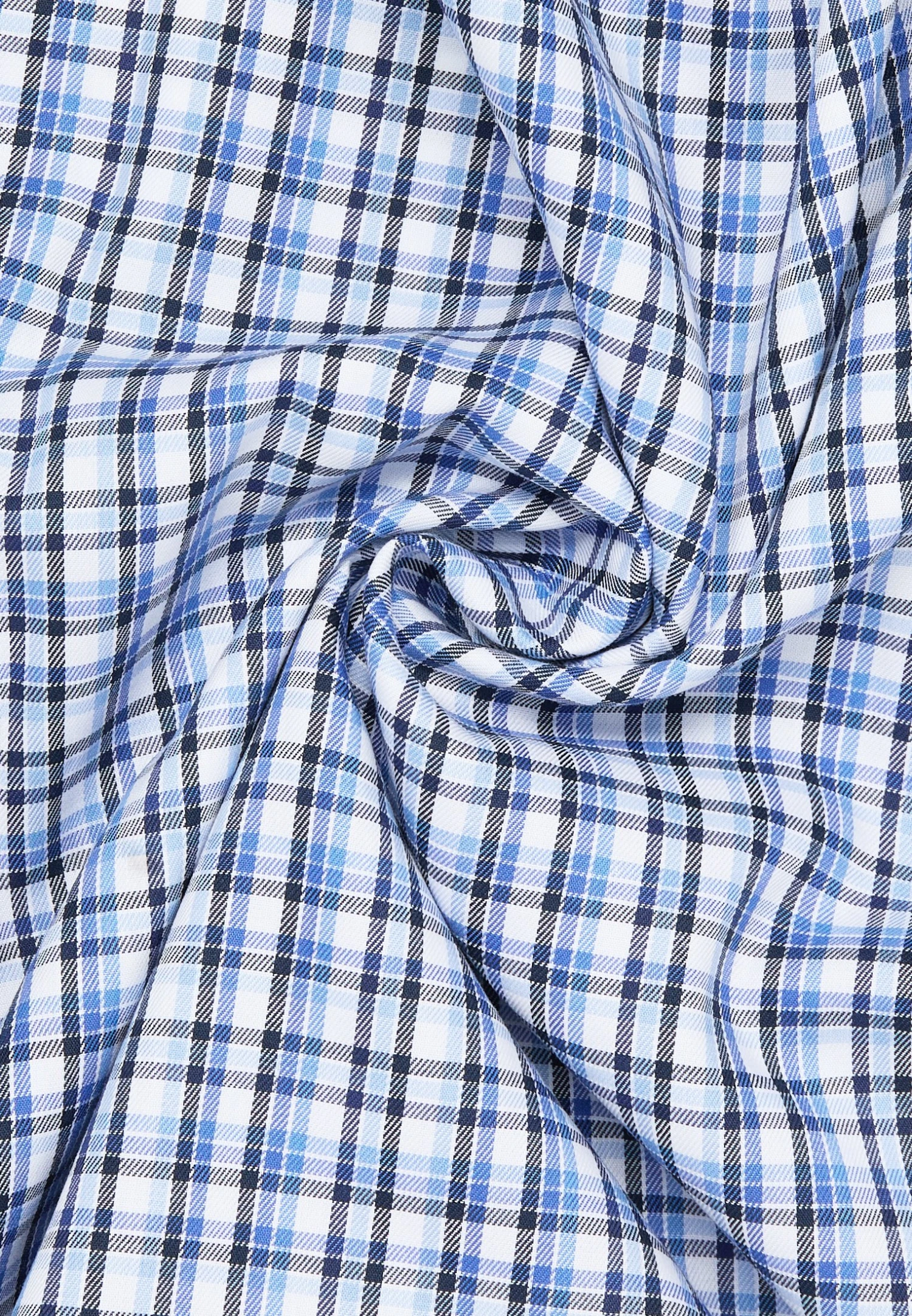 Eterna Kariertes Modern Fit - Overhemd - Blau 7 Eterna Kariertes Modern Fit - Overhemd - Blau - Afbeelding 5