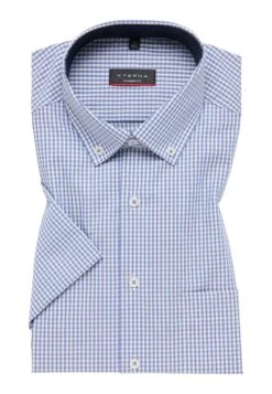 Eterna Kariertes Kurzarm Modern Fit - Overhemd - Blau 13 Eterna Kariertes Kurzarm Modern Fit - Overhemd - Blau -Eterna ae261bedf2d4492ab34a6fc3e3048e2f