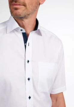 Eterna Kurzarm Comfort Fit Pinpoint- Zakelijk Overhemd - Weiß -Eterna af19bcddd6384cda836f69b1bd21923b