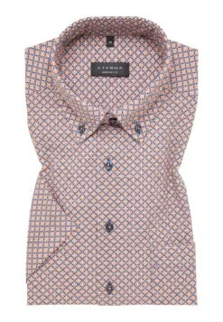 Eterna Seersucker Comfort Fit - Overhemd - Orange -Eterna af4c6e0922164bef80eb0045b4b787bc