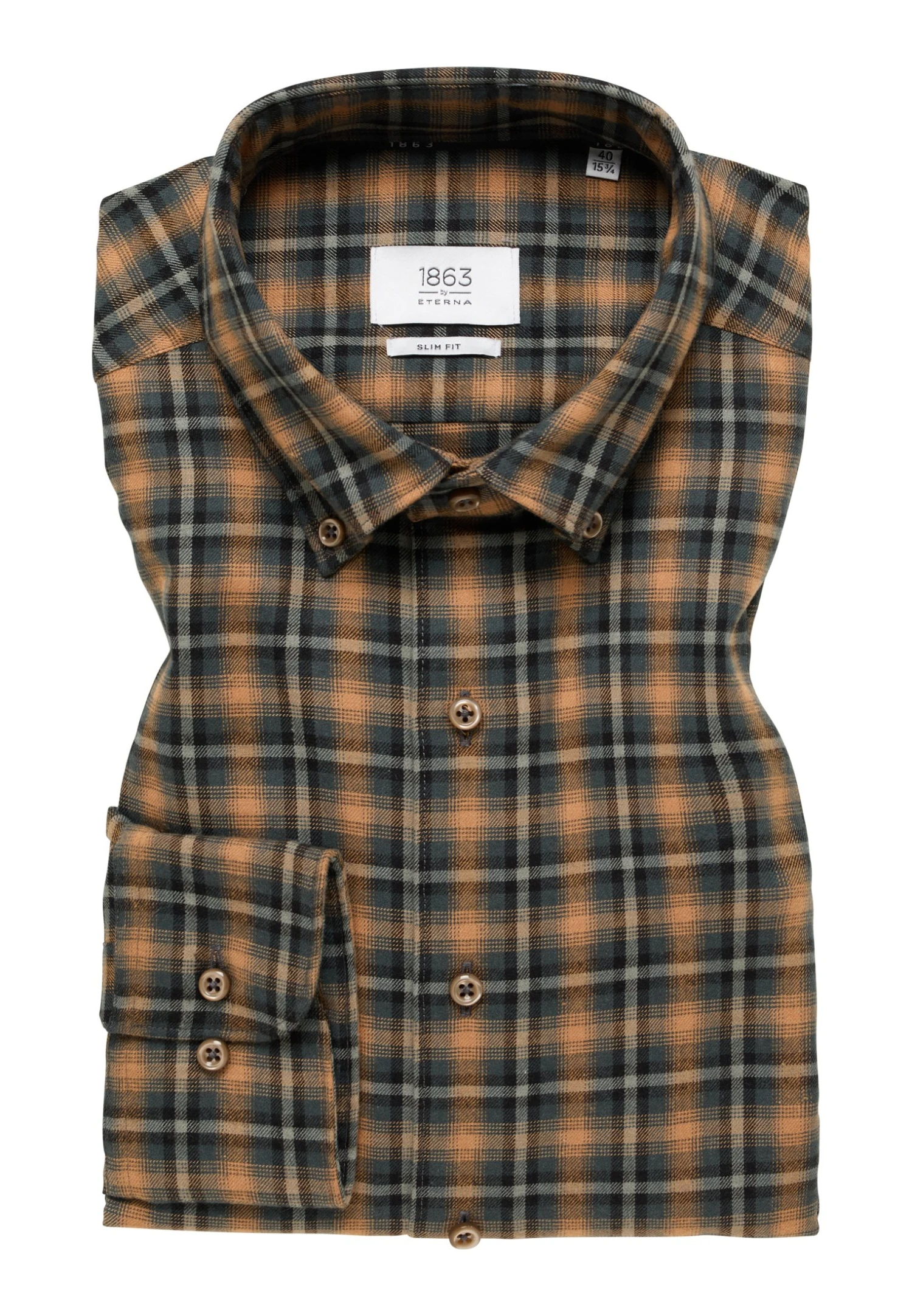 Eterna Kariertes Soft TailoringSlim Fit - Overhemd - Schwarz 8 Eterna Kariertes Soft TailoringSlim Fit - Overhemd - Schwarz - Afbeelding 6