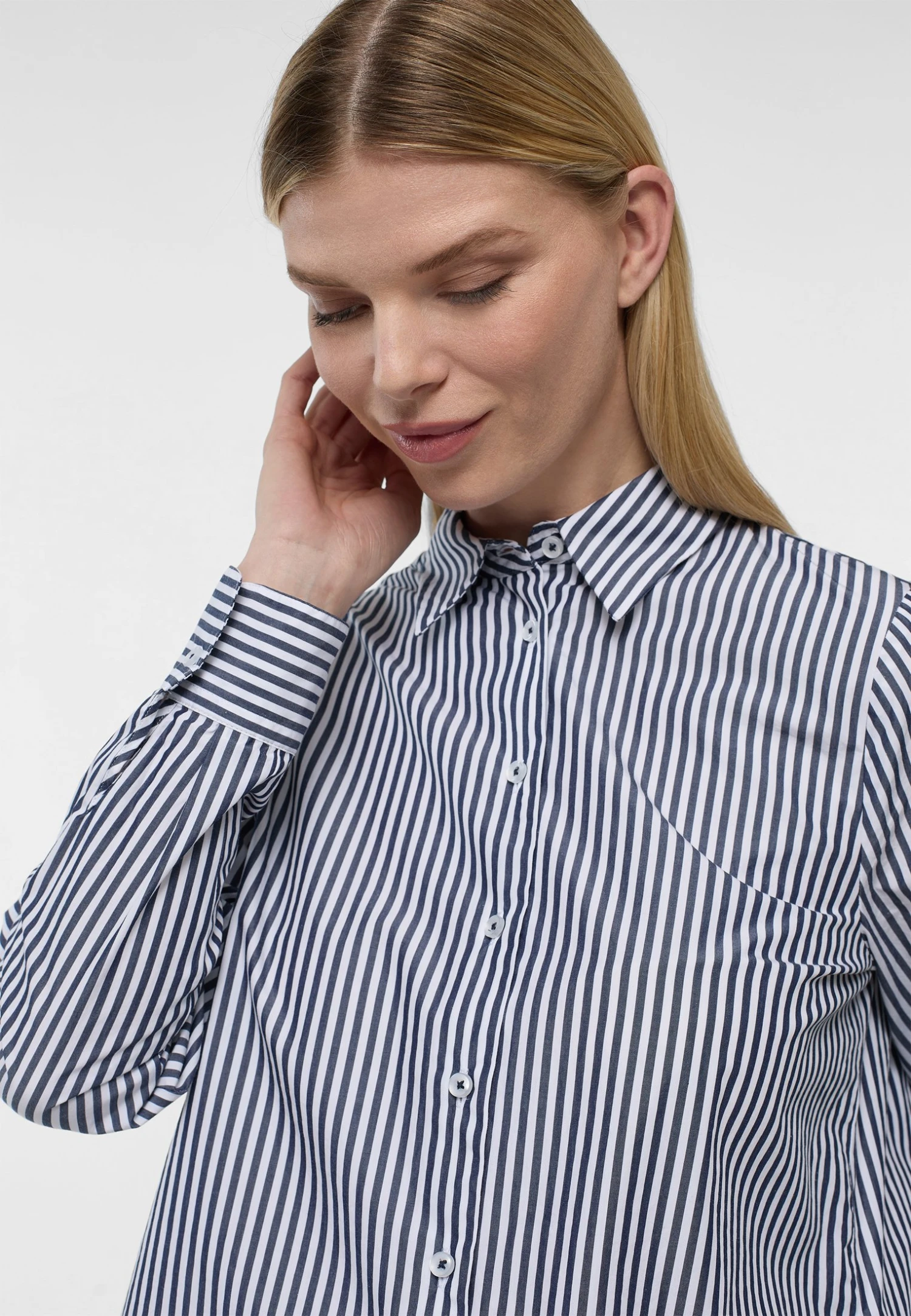 Eterna Overhemdblouse - Royal Blau 5 Eterna Overhemdblouse - Royal Blau - Afbeelding 3