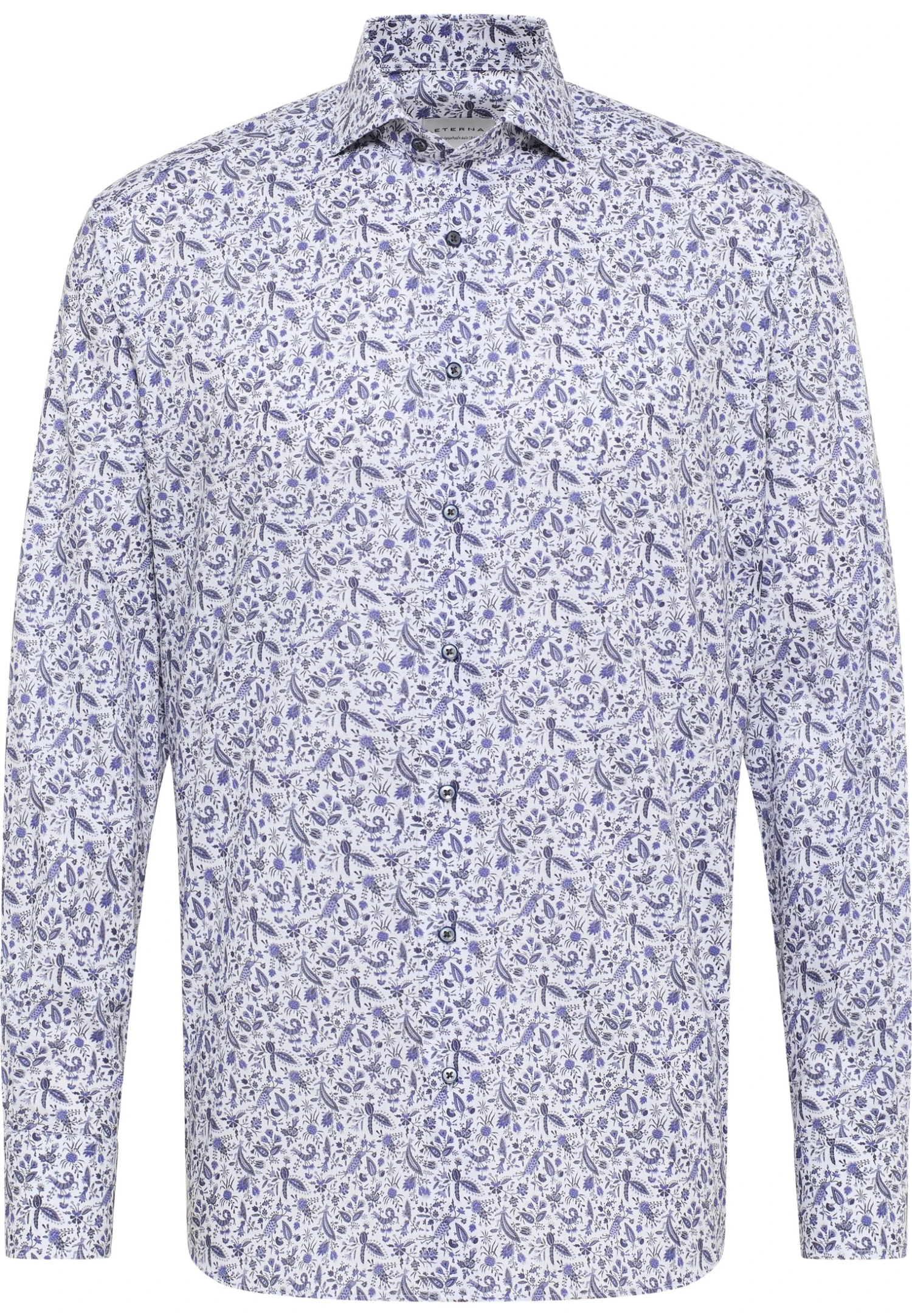 Eterna Bedrucktes Modern Fit - Overhemd - Blau 6 Eterna Bedrucktes Modern Fit - Overhemd - Blau - Afbeelding 4
