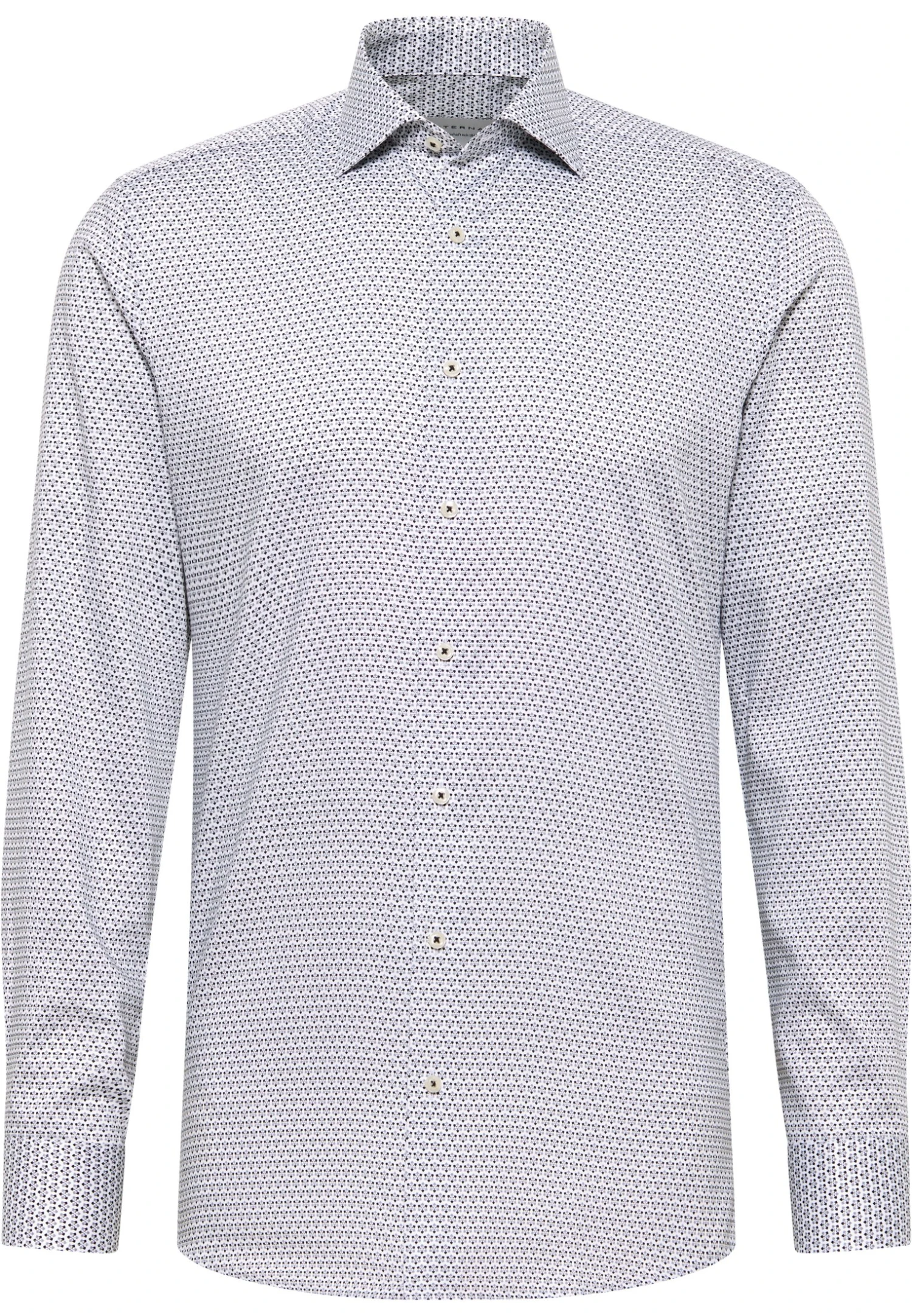Eterna Print Slim Fit - Overhemd - Grau 6 Eterna Print Slim Fit - Overhemd - Grau - Afbeelding 4