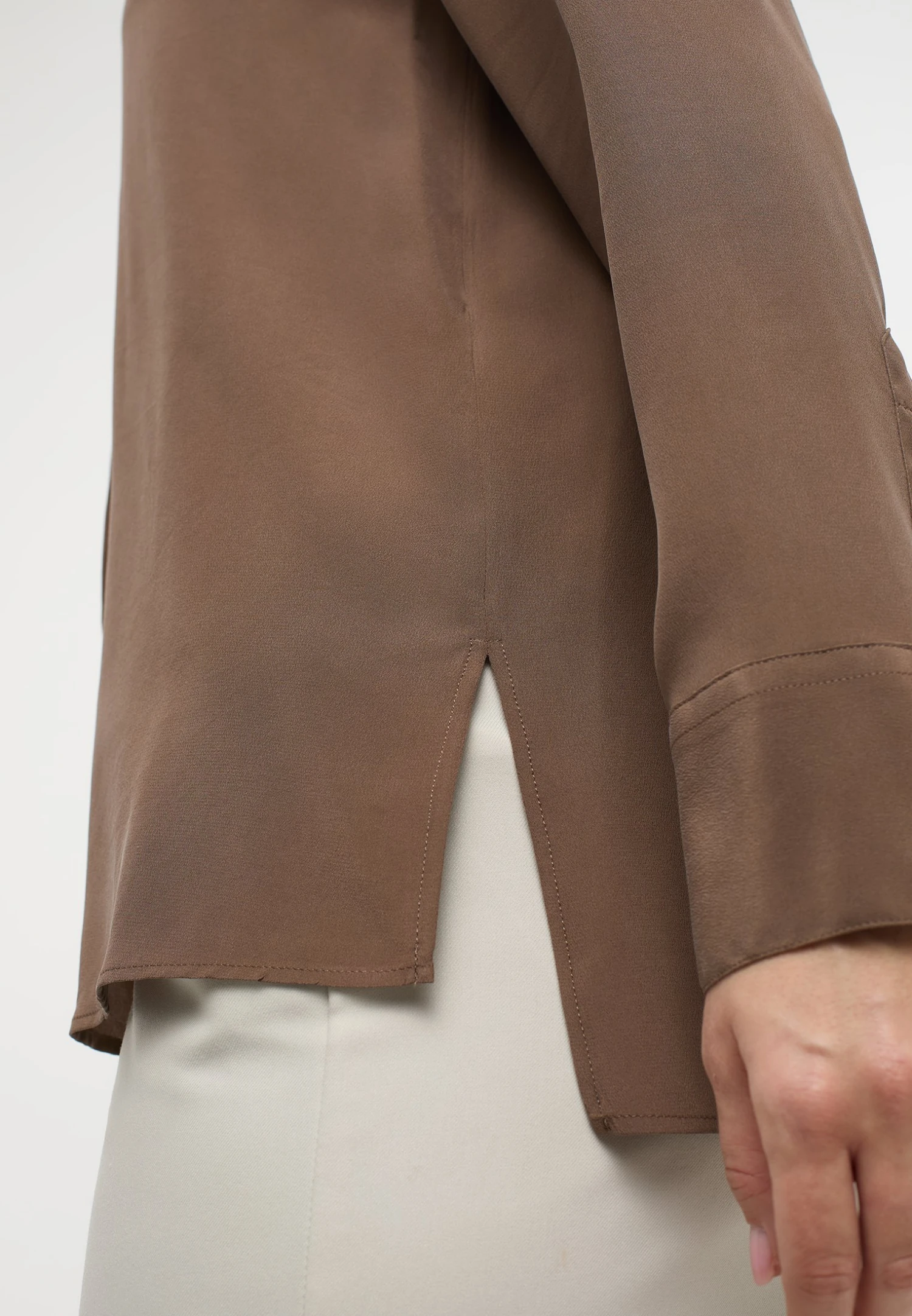 Eterna Overhemdblouse - Kakao 5 Eterna Overhemdblouse - Kakao - Afbeelding 3