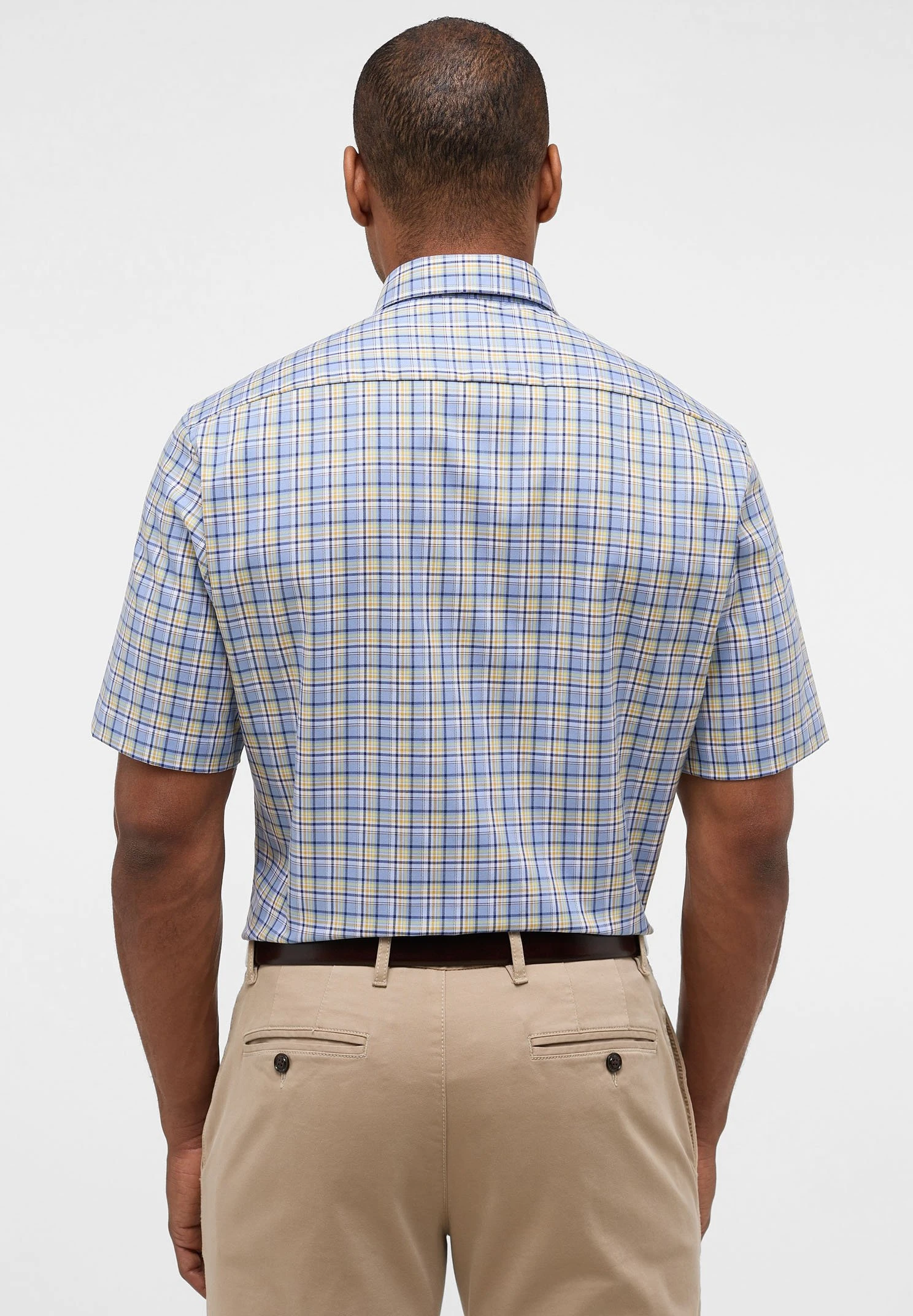 Eterna Kariertes Modern Fit - Overhemd - Hellblau 4 Eterna Kariertes Modern Fit - Overhemd - Hellblau - Afbeelding 2