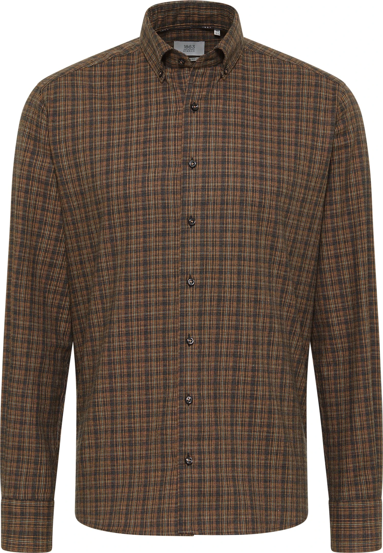 Eterna KariertesTailoring Modern Fit - Overhemd - Schwarz 6 Eterna KariertesTailoring Modern Fit - Overhemd - Schwarz - Afbeelding 4