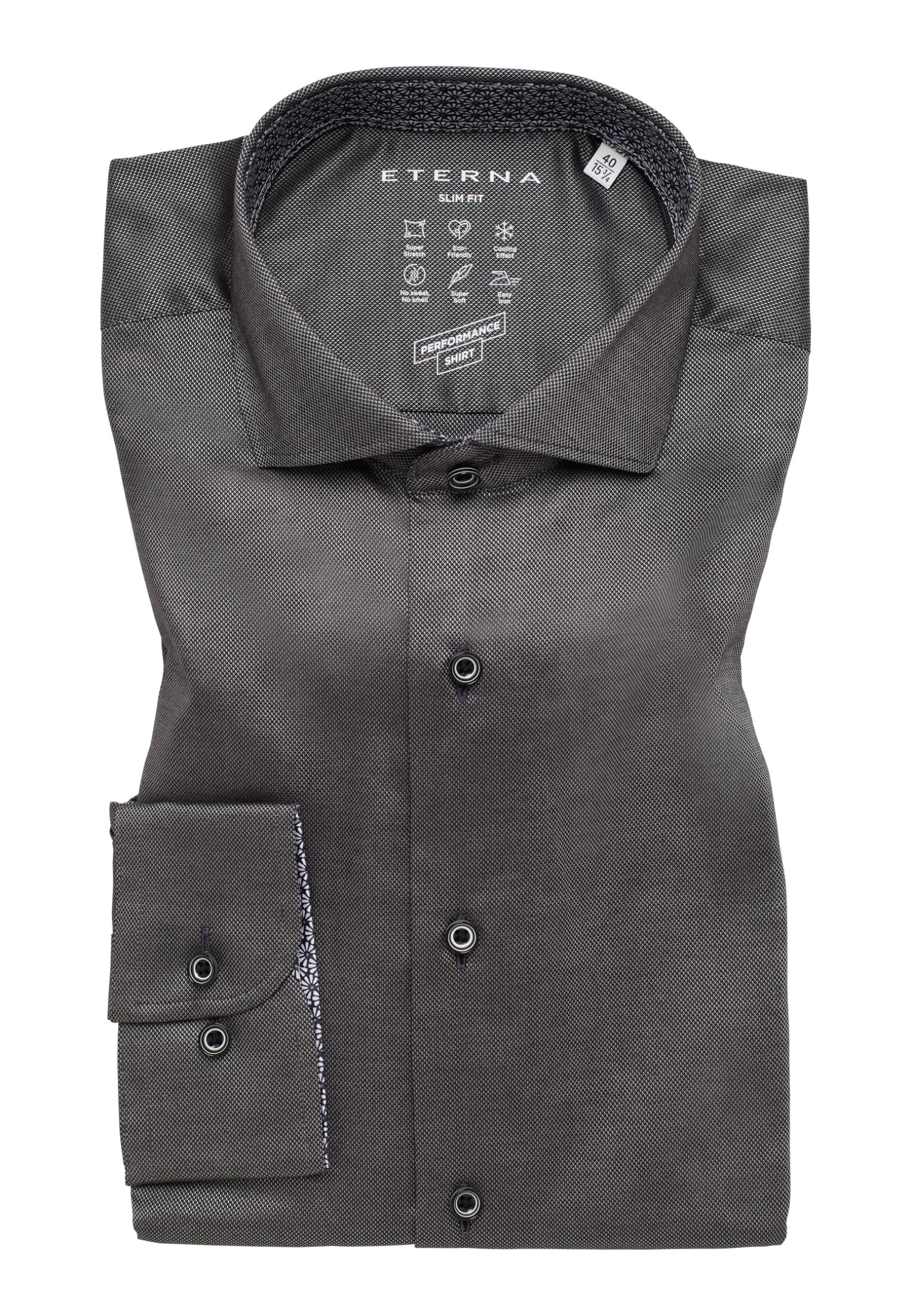 Eterna Performance Slim Fit - Overhemd - Anthrazit 7 Eterna Performance Slim Fit - Overhemd - Anthrazit - Afbeelding 5