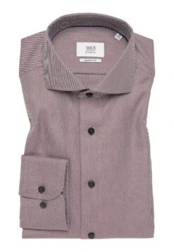 Eterna Struktur Modern Fit - Zakelijk Overhemd - Dunkelrot -Eterna b77463941a8e4a0085d7e194dc89fea1