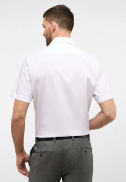 Eterna Unifarbenes Popeline Kurzarm Modern Fit - Zakelijk Overhemd - Weiß -Eterna b7ad8110888e435ebaa0addc4c7c782c