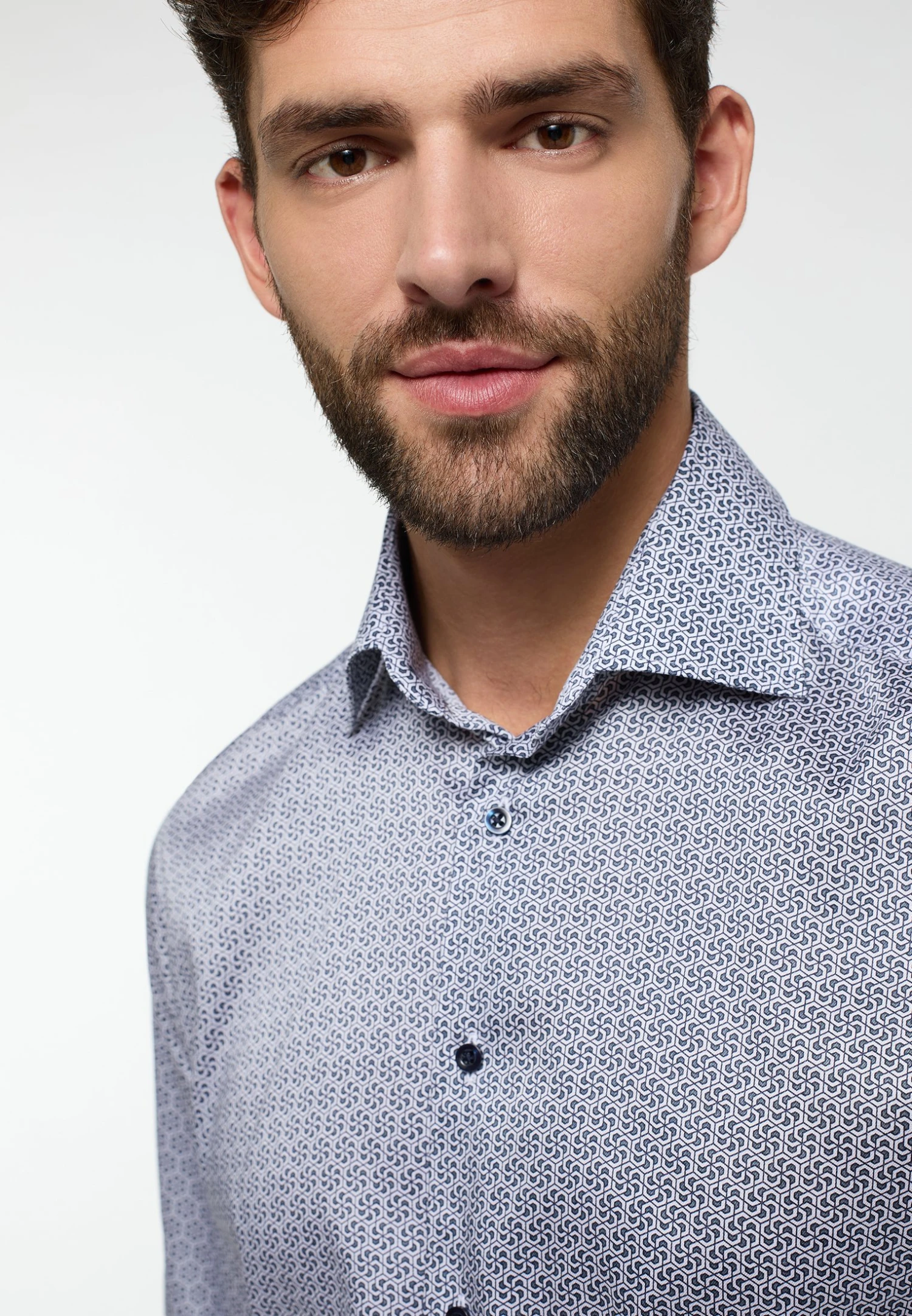 Eterna Performance Modern Fit - Overhemd - Rauchblau 5 Eterna Performance Modern Fit - Overhemd - Rauchblau - Afbeelding 3