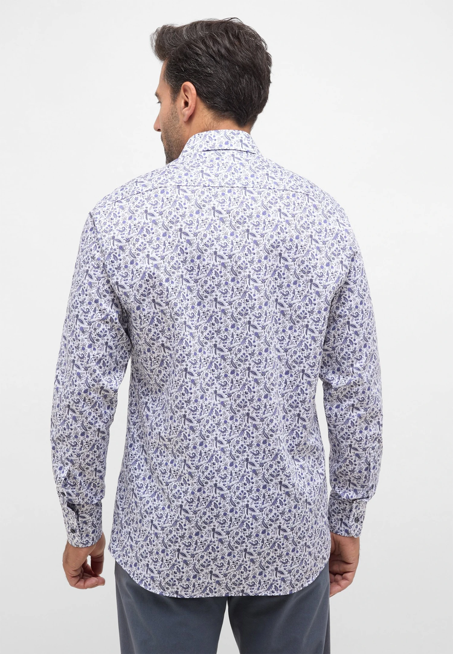 Eterna Bedrucktes Modern Fit - Overhemd - Blau 4 Eterna Bedrucktes Modern Fit - Overhemd - Blau - Afbeelding 2