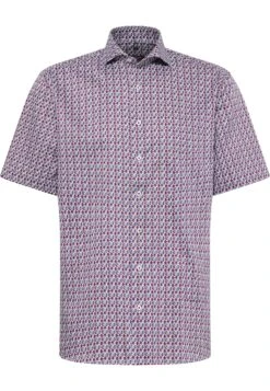 Eterna Bedrucktes -Kurzarm Comfort Fit - Overhemd - Rot -Eterna b84633a5e1ce484d8073bb556190a738