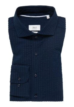 Eterna Seersucker Slim Fit - Overhemd - Navy -Eterna b99524b563e14065a7ab8cc3a067268c