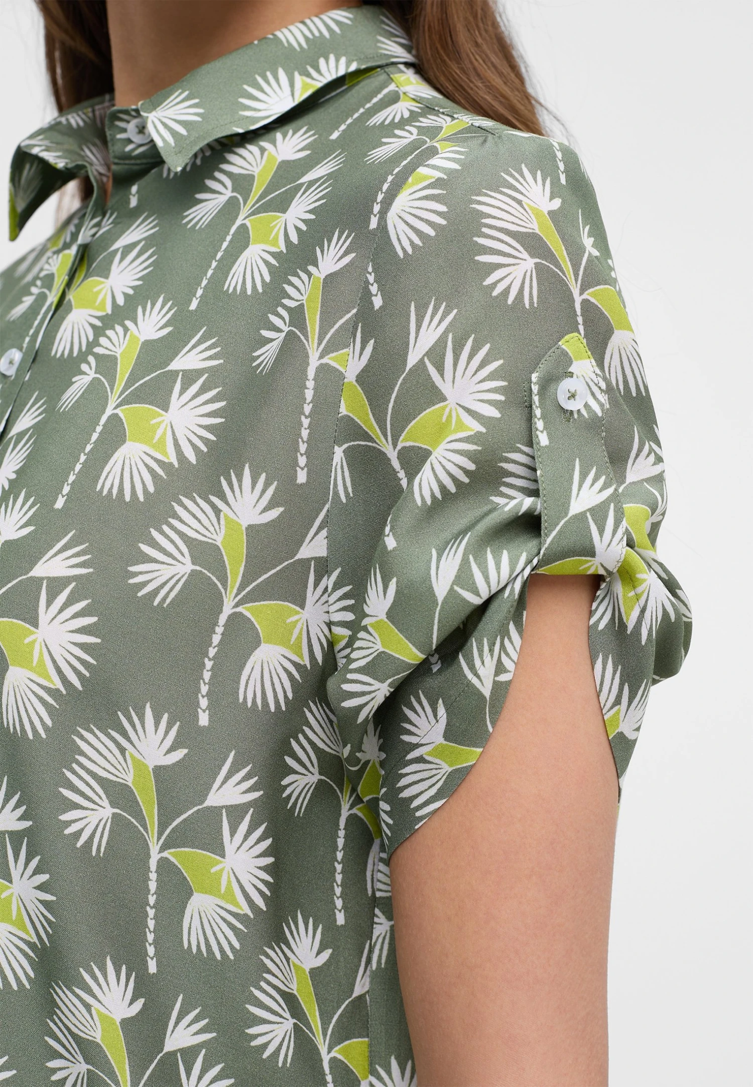 Eterna Overhemdblouse - Khaki 5 Eterna Overhemdblouse - Khaki - Afbeelding 3