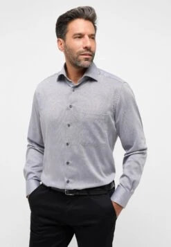 Eterna Struktur-Comfort Fit - Overhemd - Anthrazit