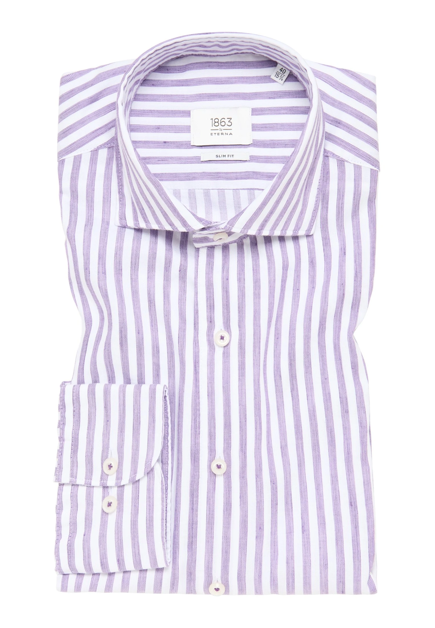 Eterna Gestreiftes Soft Tailoring- Zakelijk Overhemd - Pflaume 8 Eterna Gestreiftes Soft Tailoring- Zakelijk Overhemd - Pflaume - Afbeelding 6