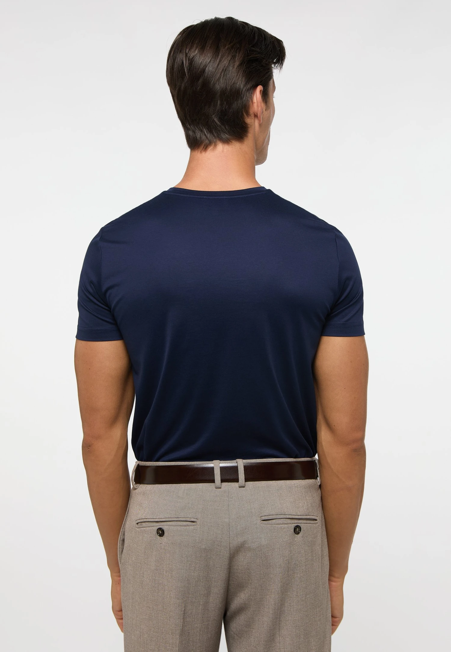 Eterna Soft Tailoring - T-Shirt Basic - Dunkelblau 4 Eterna Soft Tailoring - T-Shirt Basic - Dunkelblau - Afbeelding 2