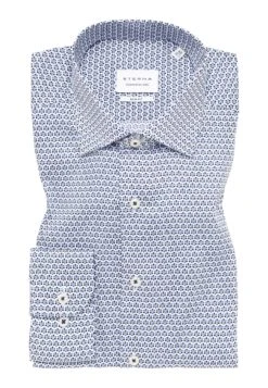 Eterna Print Slim Fit - Overhemd - Blau -Eterna bfd43cc436834893845e1e71c4b4010d